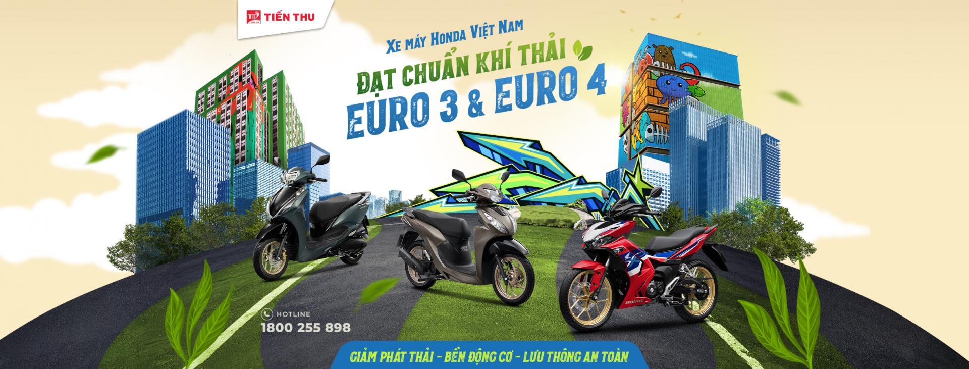 Xe Máy Honda Việt Nam Đạt Chuẩn Khí Thải Euro 3 và Euro 4