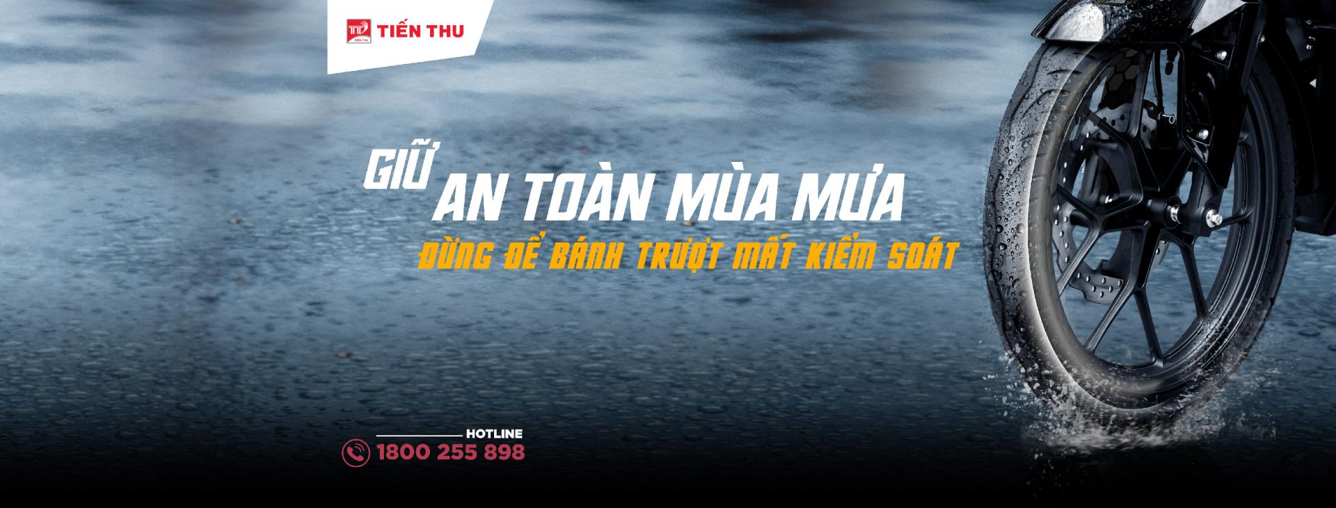 Giữ An Toàn Mùa Mưa - Đừng Để Bánh Trượt Mất Kiểm Soát