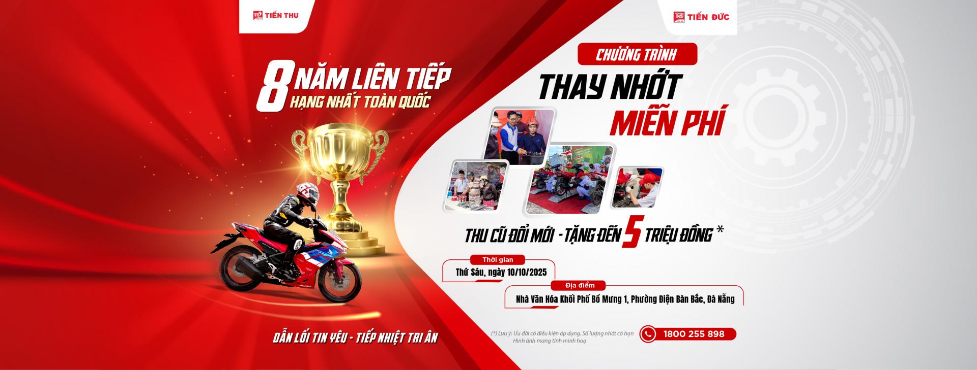 HEAD Tiến Đức #1 Tri Ân Khách Hàng, Thay Nhớt Miễn Phí