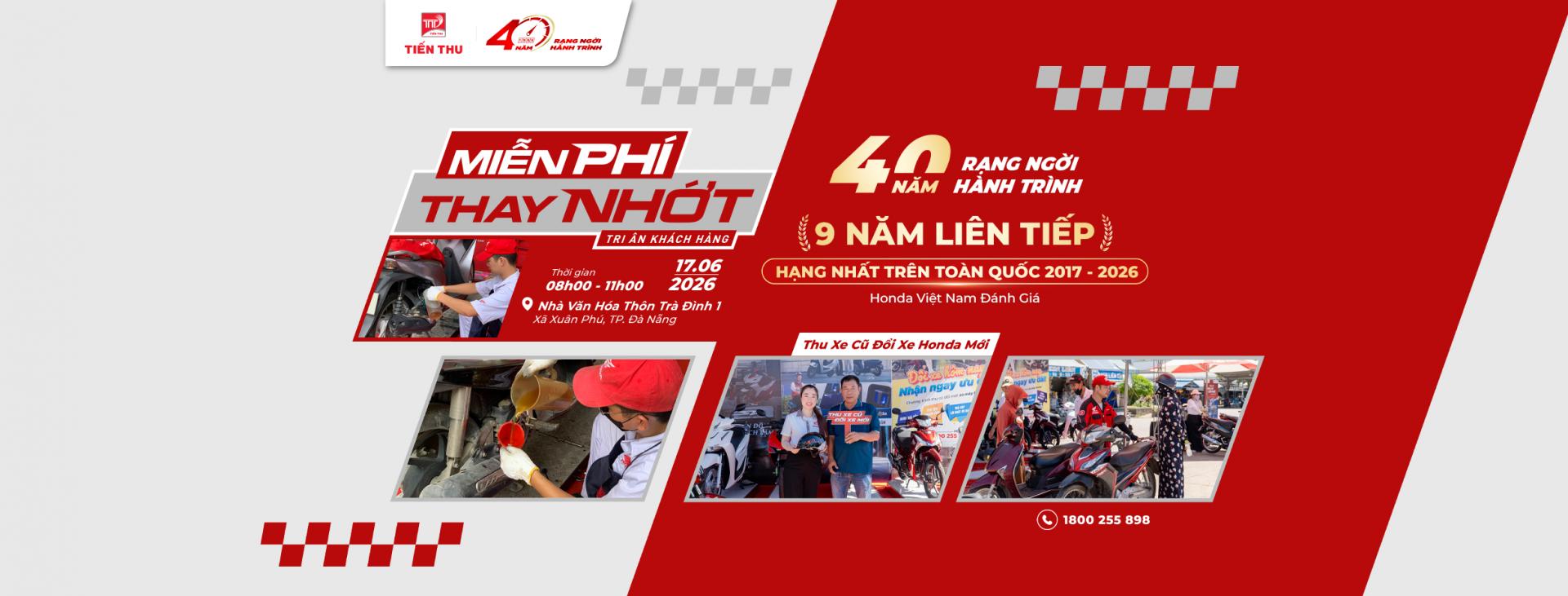 [HEAD Tiến Thu 2] Tri Ân Khách Hàng - Thay Nhớt Miễn Phí