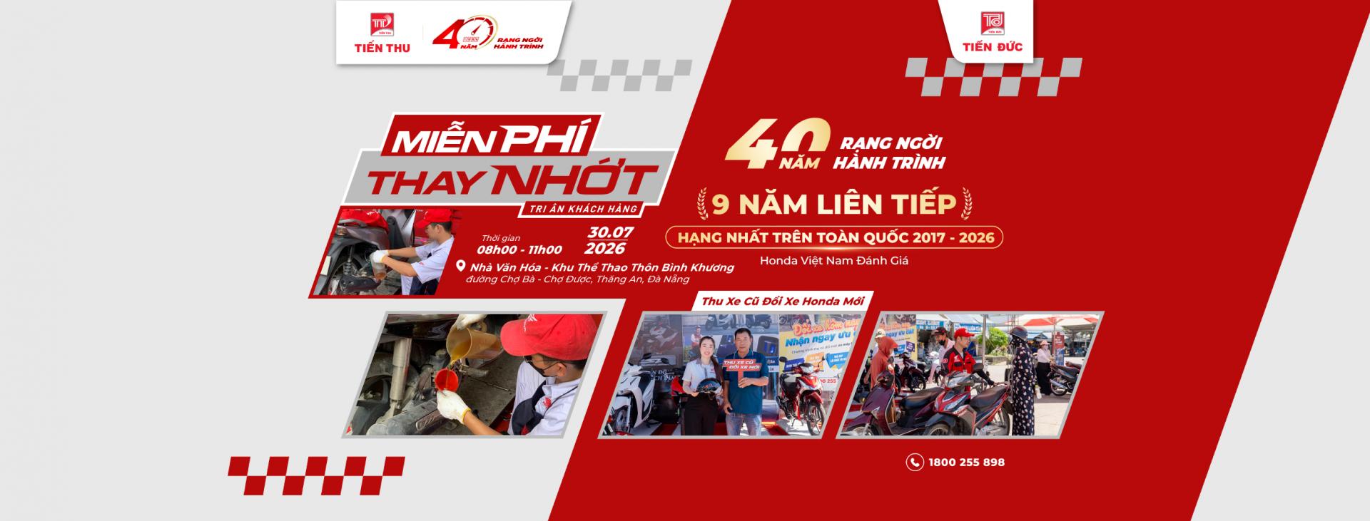 [HEAD Tiến Đức #2] Tri Ân Khách Hàng - Thay Nhớt Miễn Phí